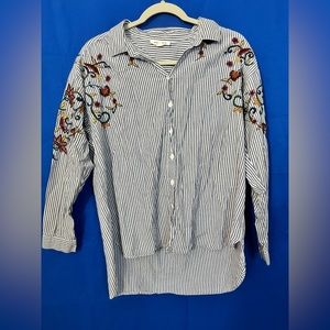 Beach Lunch Lounge Embroidered Button Down
